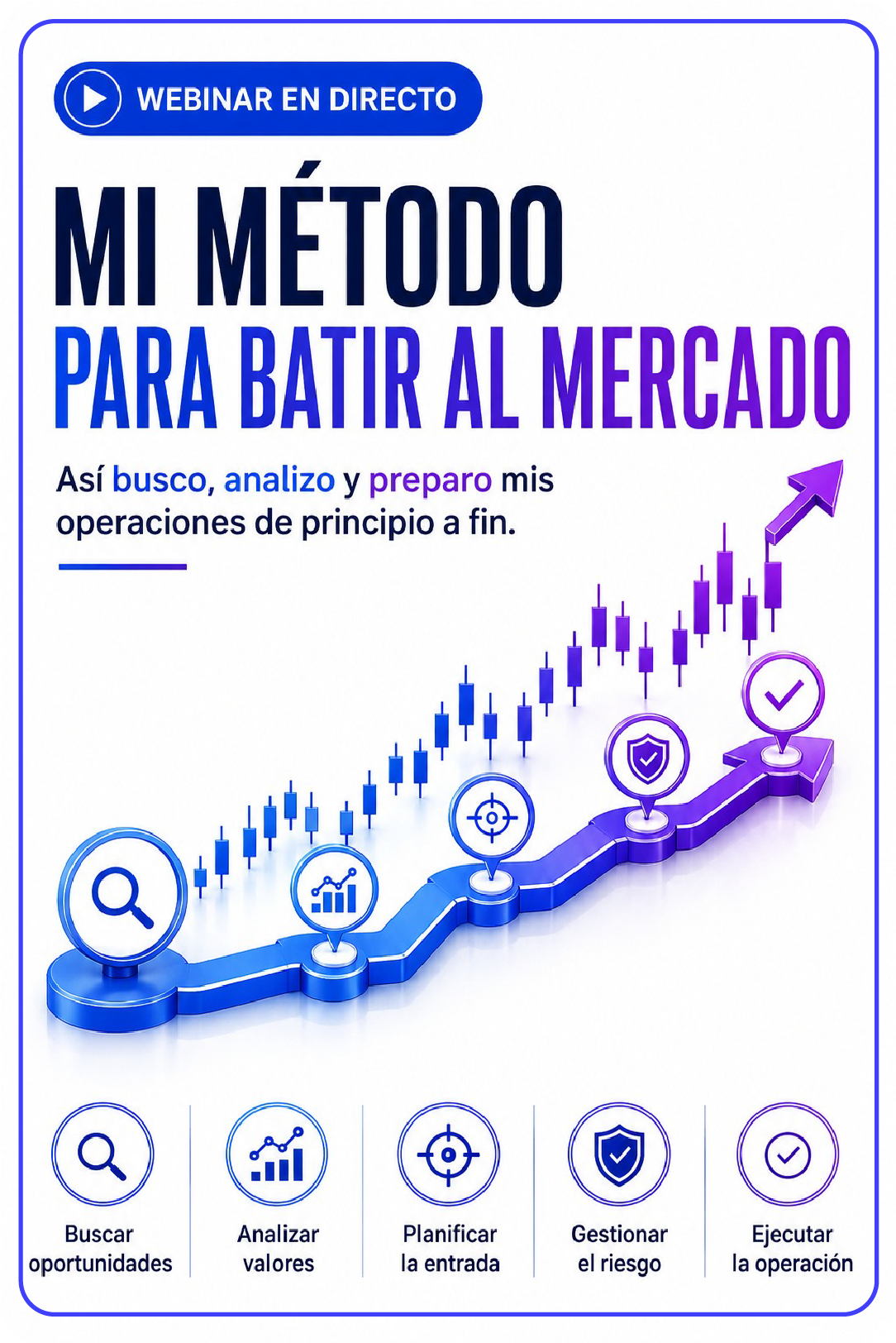 Creatividad del webinar Mi método para batir al mercado